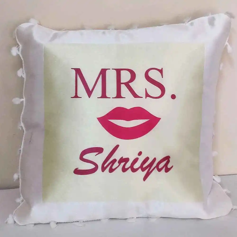 Personalized Mr and Mrs Cushion